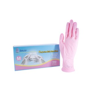 GUANTES ROSAS DE NITRILO MEDIANO ANELSAM