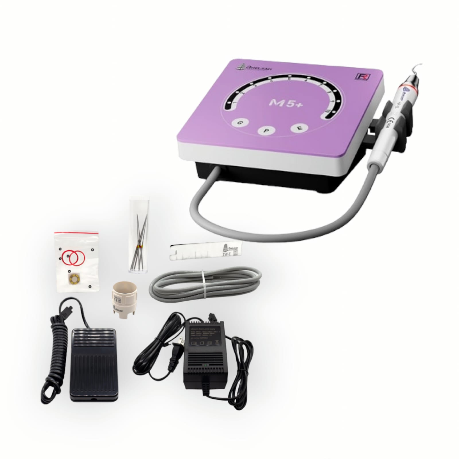 ESCARIDOR ULTRASONICO M5 MORADO TRIPLE FUNCION LUZ LED ANELSAM GARANTIA DE 1 ANO