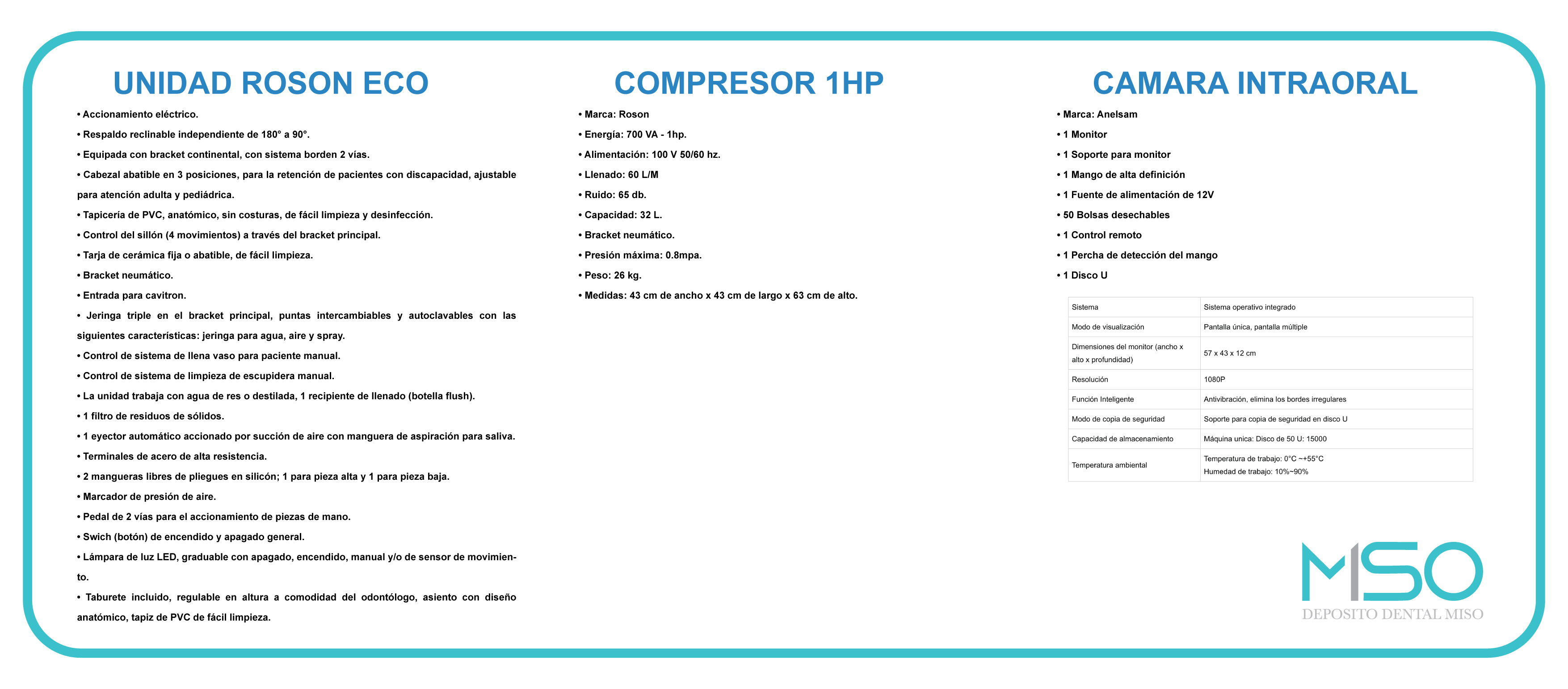 UNIDAD DENTAL ROSON ECO PAQUETE 1 - Imagen 2