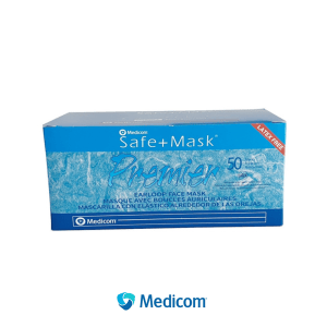 CUBREBOCAS CON 50 PZAS MEDICOM AZUL
